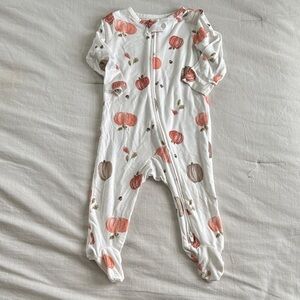 Carter's White and Orange Pumpkin Print Footie